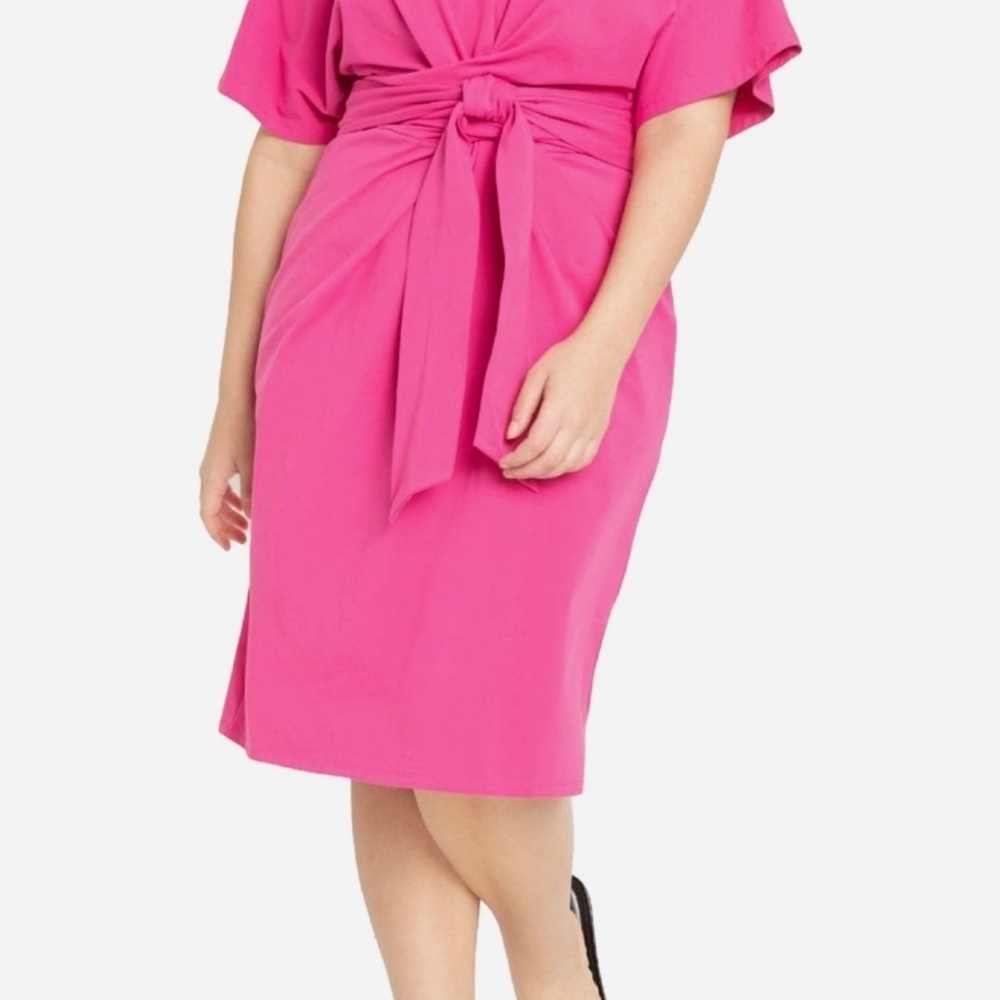 Eloquii Bright Pink Dress Sz 24